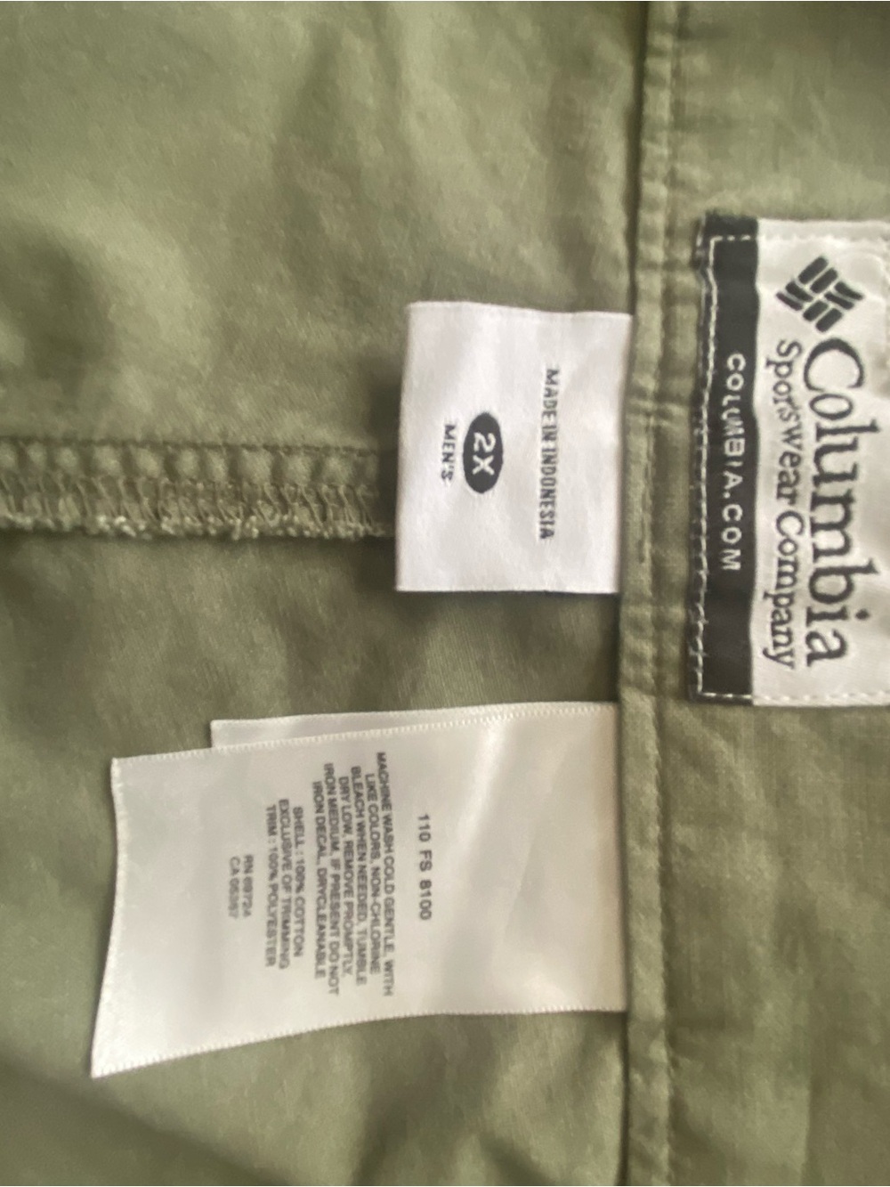 COLUMBIA PFG Omni Shade SPF 15 Shorts Fishing Green Made In Indonesia Men’s 2X - Picture 6 of 14